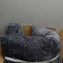 YOUR MOON Wedge Headboard Pillow Twin with 1 Pack Neck Roll Pillow, Triangular Wedge Backrest Pillows Headboard for Bed,Daybed,and Lounging, Large Bed Bolster Pillows,Dark Gray