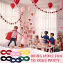24 Pcs Class Valentines Day Gifts for Kids Colorful Felt Eye Masks for Party Kids with Valentine Gift Cards Photo Props Dress up Cosplay Felt Masks Costume for Classroom Exchange Birthday