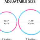 Liberry Kids Exercise Hoop, Detachable & Size Adjustable Toy Hoop, Professional Hoola Rings, Sport Gift in Blue, Pink (3 pack-18 pieces)