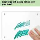 Acrylic Note Board Refrigerator Dry Erase Board Magnetic Clear 15x11 Includes 4 Dry Erase Markers