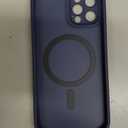 TOCOL Magnetic for iPhone 15 Pro Max Case, Upgraded Full Camera Protection, Compatible with Magsafe, Drop Protection, Translucent Matte Back Bumper Phone Cover 6.7-Inch（Dark Blue）