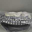 SiliFine 6 Pcs Ruffled Chair Cushions, Seat Pads with Ties, Gingham Black, 15 x 16 x 2 inches