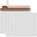 Rigid Mailers 30 Pack 9.5 x 12.5 inches White Self Seal Stay Flat Bulk Cardboard Kraft No Bend Mailers Peel and Seal for Document Photos Pictures Papers Files CD