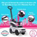 Best Ride On Cars Kids Outdoor Stroller Mercedes G-Wagon for Toddlers 1 to 3 Years Old with Music, Horn Sounds, and Handle, White
