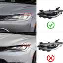 Halogen Headlight Compatible with Chrysler 200 200c 2015 2016 2017 W/LED DRL Headlamp Head Light Chrome Trim 68284784AA 68284783AA Left Driver Side
