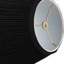 Aspen Creative 33167, Mushroom Pleated Traditional Black Spider Lamp Shade, 6-1/2" Top x 15" Bottom x 11" Slant