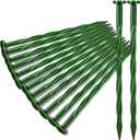 Jetec 150 Pcs 8 Inch Green Landscape Plastic Edging Spikes Spiral Anchoring Garden Nails for Paver, Weed Barriers, Turf, House Construction Ground Lawn