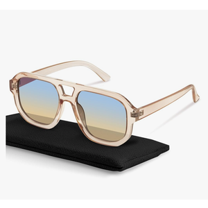 livho Trendy Polarized Square Aviator Sunglasses Women Men Square Eyewear Frame, Retro Sun Glasses for Women Men 2025 Shades