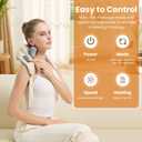 Jdfdexc 4D Wireless Deep Tissue Kneading Neck Massager with Heating Function, Shiatsu and Shoulder Massage Pillow,Back and Leg Pain Relief, Body Muscle Pain Relief.K1632