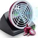 Fanion Cordless Kitchen Prep Fan - Portable Fan for Cutting Onions Without Tears - Cute Onion-Shaped Fanion for Comfortable Cooking & Meal Preparation - Portable and Battery Operated (Red)