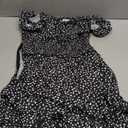 YOBECHO Womens Summer Sexy Sweetheart Collar Printed Ruffle Mini Dress Black, Size: Small