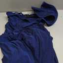 VFSHOW Womens Elegant Ruffle One Shoulder Strap Formal Prom Wedding Maxi Dress 2023 Sweetheart Ruched High Split Cocktail Sparkly Evening Long Gown (Blue, Large) 10786 BLU L