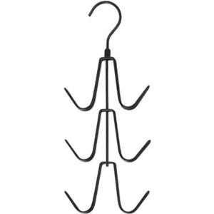 2pcs 360° Rotatable Hanging Closet Organizer - Metal Multi-Layer Purse Rack for Handbags, Scarves & Belts