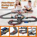 Slot Car Race Track 1:43 Scale For Kids LED Tracks Electric Powered Dual Racing 4 Cars with Headlights Toy Big Track Sets Gift for Boys Children 6+ Years Old