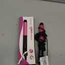 Dual Voltage Travel Ceramic Curling Iron with Keratin & Argan Oil, Adjustable Temperature, Mini Size for Short Hair - Includes Storage Bag