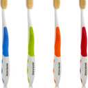 MOUTHWATCHERS Dr Plotkas Soft Bristle Flossing Toothbrush Manual Soft Toothbrush for Adults, Ultra Clean, Good for Sensitive Teeth and Gums, Variety 4 Pack, Colors May Vary