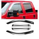 Window Visor Rain Guard for 2019-2026 Silverado/Sierra 1500 Crew Cab 94805Y4pcs Chrome Outside Tape-on Shatterproof Window Vent Deflector Shades for 20-26 Silverado/Sierra 2500/3500HD crew cab Pickup
