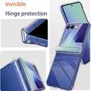 for Samsung Galaxy Z Flip 7 Case,with Privacy Screen Protector & Hinge Protection,Anti-Yellowing, Anti-Fingerprint,Hard PC Ultra-Durable Case for Samsung Z Flip 7,Clear