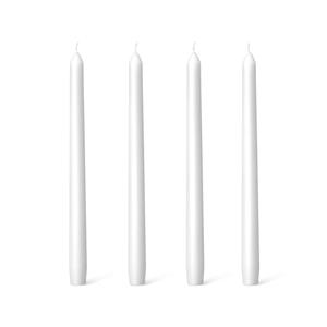Everymoment White Taper Candles - 4 Pack 10 Inch Candlesticks - Dripless & Smokeless for 8 Hours - Unscented Paraffin Wax - Perfect for Wedding Christmas Halloween Holiday Dinner Table & Home Decor