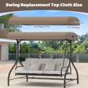 Porch Swing Canopy Replacement Top, Swing Chair Canopy Replacement for GT Porch Swing Model GCS00229C (Beige)