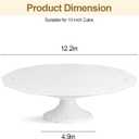 12 inch Cake Stand, White Cake Stand for 10" Cake, Ceramic Cake Plate, Round Dessert Stand, Wedding Cake Stands, Cupcake Pedestal Stand for Party, Birthday