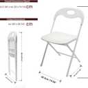 Huacan 6 Pack White Folding Chair, 15.94 inches x 14.96 inches x 29.13 inches