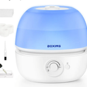 BOXING 3L Cool Mist Humidifier, Ultra Quiet 20dB for Bedroom, Baby & Office, Top Fill Air Humidifier for Home Office & Indoor Plants, 30H Runtime, Essential Oil Tray, Night Light, BPA-Free, WhiteAmazon's Choice