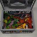 JOYIN Dinosaur Toys with Activity Play Mat & Storage Cage, 19 PCS Realistic Dinosaur Figures & Trees for Toddlers Kids Ages 3-5, Ideal for Boys and Girls Gift