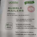 UCGOU Bubble Mailers 12x16" 40 Pack Usable Size 12x15" White Padded Mailers | Waterproof Self Seal Adhesive Large Padded Envelopes for Small Business Bubble Packaging Envelopes for Mailing Jewelry Makeup