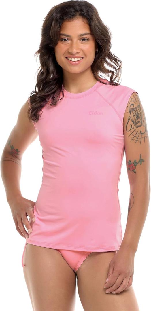 Women's Raglan Cap Cozy Honey Short Sleeve Rashguard 50+ Uv Protection Skin Guard (Small, Candyfloss)