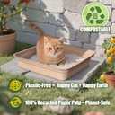 2 x Disposable Litter Boxes for Cats Large: 2/4/6/8-Pack 17.5'' x 13.5'' Leak-Proof Sustainable for Indoor/Travel Use Standalone or as Liner 2-Pack