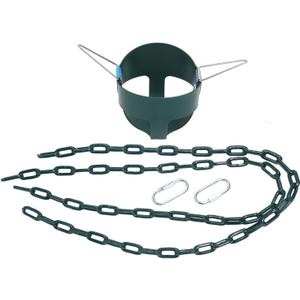 Full Bucket Toddler Swing High Back Full Bucket Toddler Swing Seat with Finger Grip and Plastic Coated Chains 200KG