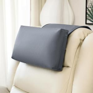 Recliner Pillow, Memory Foam Head, Headrest and Neck Pillow for Recliner Chair, Small Neck Support for Office Chair (Grey)