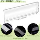 72 Pieces Clear Plastic Adhesive Shelf Tag & Price Label Holders for Supermarket, School, Library, Mailbox & Storage Bins(3 x 1 Inch)