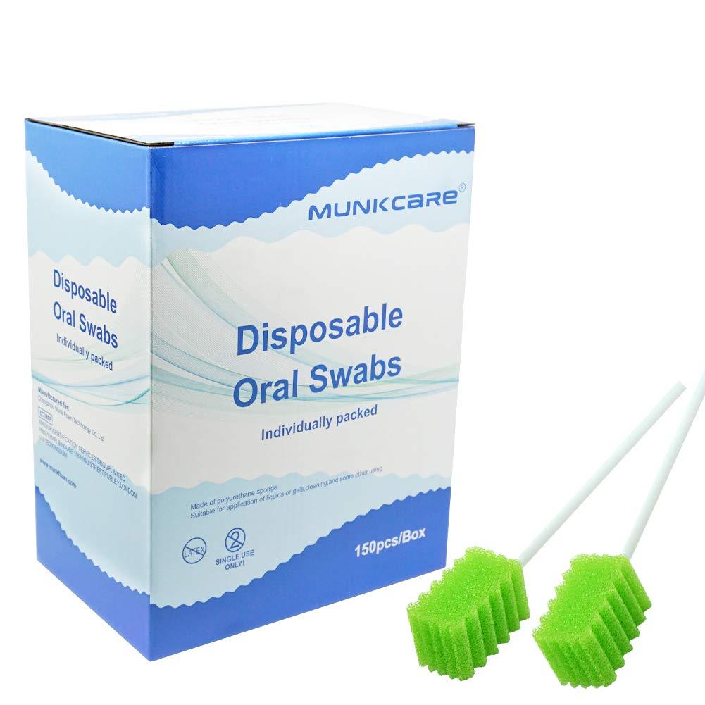 Dental Swabs Unflavored Swab sticks-Oral Cavity Cleaning Mouth Swab, Tooth Shaped, Untreated Unflavored, Box of 150 Counts (Fruit Green)