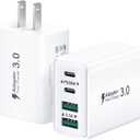 USB C Charger Block, 2-Pack 40W USBC Wall Charger Plug 4 Ports Dual PD Power Adapter +QC 3.0 Fast Charging Brick Multiport Type C Cubes Box for iPhone 16 15 14 13 12 11 Pro Max Plus, iPad, Samsung