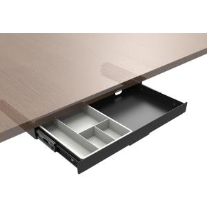 Under Desk Slide Out Pencil Drawer, Storage Organizer 15 Inch Wide, Ball-Bearing Slides, Black (8x14.4 Inch)