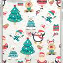 Blingy's for iPhone 13 Pro Max Case (6.7 inch), Christmas Pattern with Santa Style Reindeer Snowman Design Transparent Soft TPU Protective Clear Case (Santa Mix)