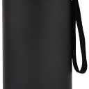 Water Bottle， with Drinking Time Reminder and Straw, Suitable for The Office, Gym and Outdoor Activities (Black)