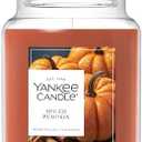 Yankee Candle Spiced Pumpkin, Fall Scented Candle, 22oz Large Jar with up to 150 Hour Burn Time, Giftable
