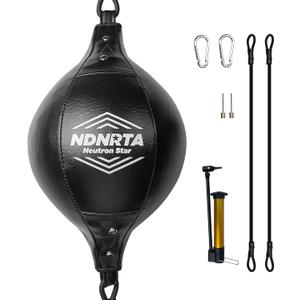 Double End Bag, (Classic Style Upgraded),Improve Reaction Speed, Boxing Equipment, Durable, Double End Punching Bags, Home Gym, Floor to Ceiling, for Boxing (Shipped from The U.S) (Black)