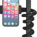Universal Mic Stand Phone Holder for Microphone Stand Fits Most 3.5" - 7.5" Smartphones - Flexible Cell Phone Holder for Mic Stand, Drum Stand Phone Mount, Music Stand Phone Holders for Any Poles