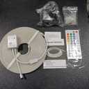 KEELIXIN LED Lights Music Sync RGB LED Strip Lights with APP & Remote Control (16.5ft)