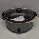 Crock-Pot 7-Quart Manual Slow Cooker, Family Size Serves 8+ People & Fits 6-lb Roast, Removable Stoneware with Warming Setting, Dishwasher Safe for Easy Cleanup, Charcoal