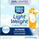 Fresh Step Clumping Cat Litter, Lightweight, Extreme, Long Lasting Odor Control Kitty Litter with Activated Charcoal, Low Dust Formula, 15.4 lb 
