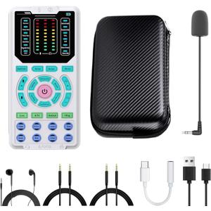 Voice Changer with Sound Card  6 Real-Time Modes, 10 Pitch Levels, Plug & Play, Funny Effects, for Gaming, Streaming, Podcast, Karaoke, Compatible with PC, PS5, Xbox, Switch, iPad, Phone