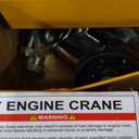 Engine Hoist with Lever, 2 T 4000 LBS Heavy Duty Folding Cherry Picker Engine Lift Hydraulic Tilting Engine Shop Crane with 6 Iron Caster Wheels Telescopic Boom Hitch,Yellow