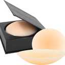 FADELLA Nipple Covers For Women, 2 Pairs Ultra-Thin Reusabl Silicone Sticky Pasties Bra With Travel Box (3.94inch (Fits D), Creme)