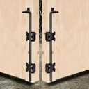 Upgrade 24" Heavy Duty Cane Bolt Gate Drop Rod-Steel Gate Ground Latch Designed for Wood Metal Vinyl Gates or Double Doors Fence-2 Pack