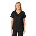 WonderWink WonderWORK Womens Shaped V-Neck Scrub Top Teal Blue, Medium (Blue, M)